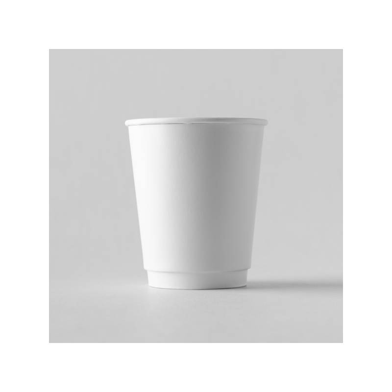 12 oz. White Double Wall Paper Coffee Cup - 500/case
