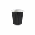 4 oz. Ripple Wall Black Paper Coffee Cup - 1000/Case