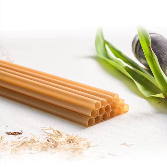 8 1/4" Natural Agave Individually Wrapped Straw - 2000/Case