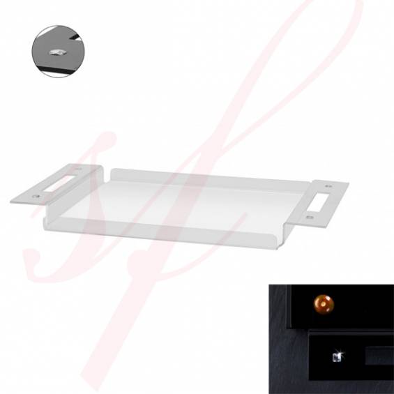 Diamond Upscale Clear Serving Tray 22 in. x 15 in.