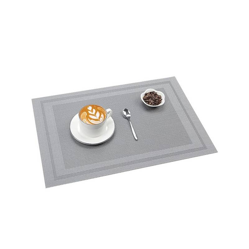 Grey Classic Woven Placemats - 12/cs - $1.58/piece