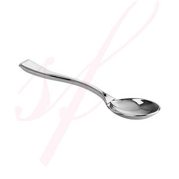 4" Silver Plastic Tasting Spoon - 500/Box