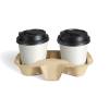 Pulp Fiber 2 Cup Drink Carrier - 25/Pack