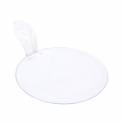 Round Clear Recyclable Single Serve Dessert Board with tab - 1200/Case