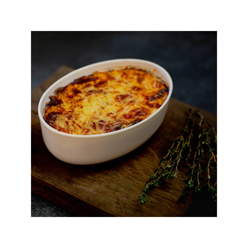 Zabo 81 oz. High Cut Bake and Show Oven Safe Reusable Food Container - 10/Case